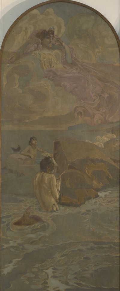 Juni, linkes Panel des Triptychons Das Urteil des Paris, 1893 von Mikhail Aleksandrovich Vrubel